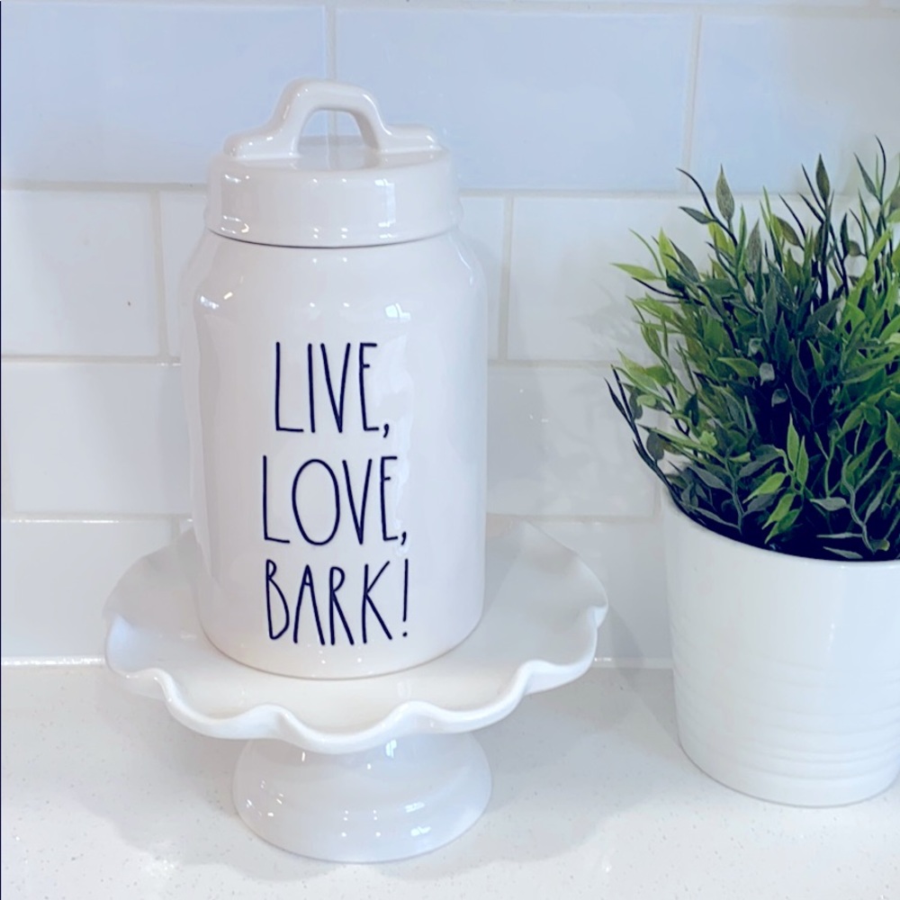 SALE Rae Dunn live,Love,Bark dog treat canister